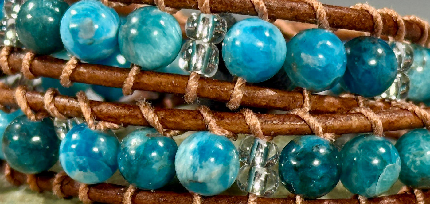 BB32 Teal double-wrap bracelet