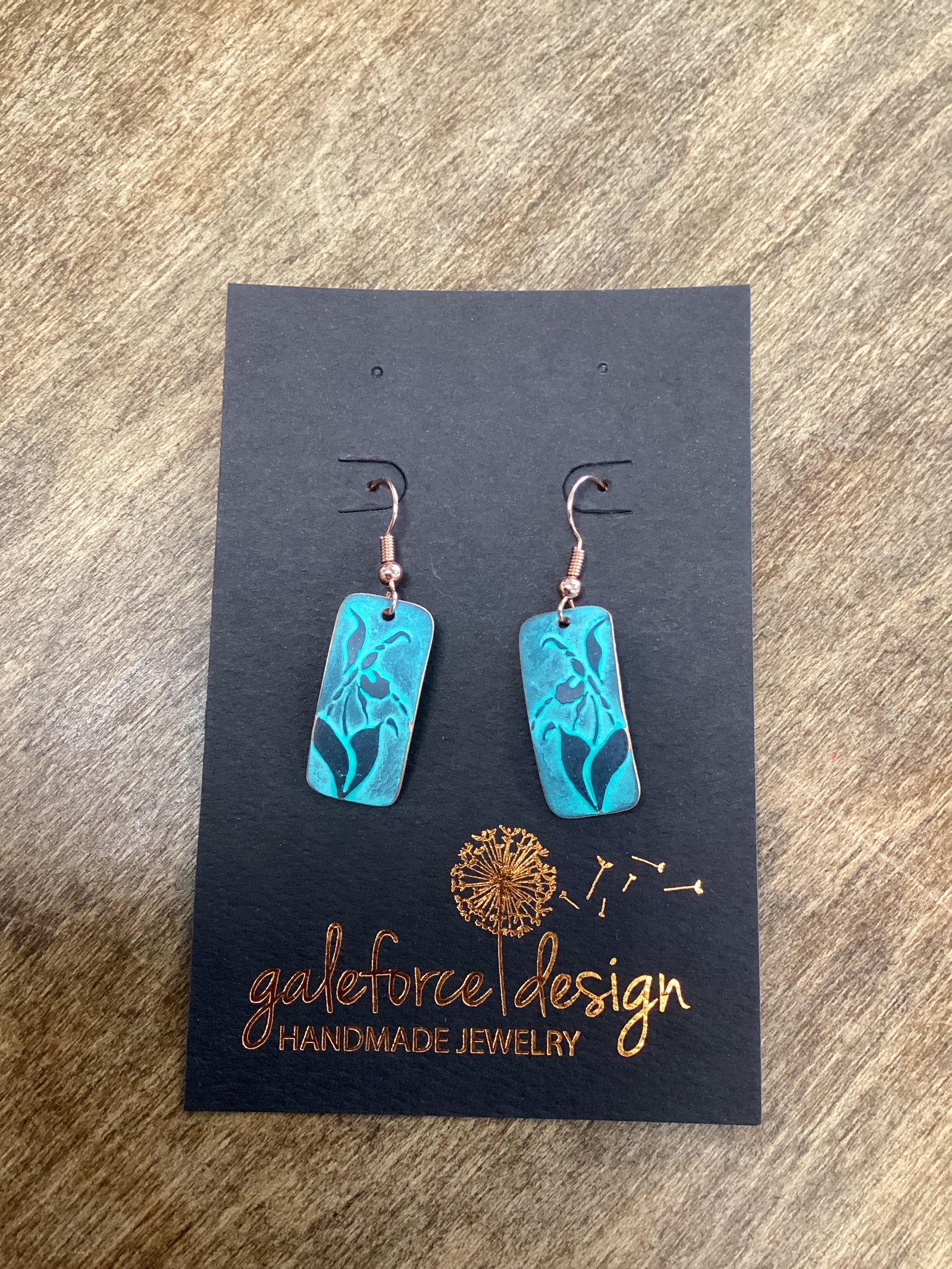 Lady’s Slipper (B), Copper Earrings Nickel Free Wires