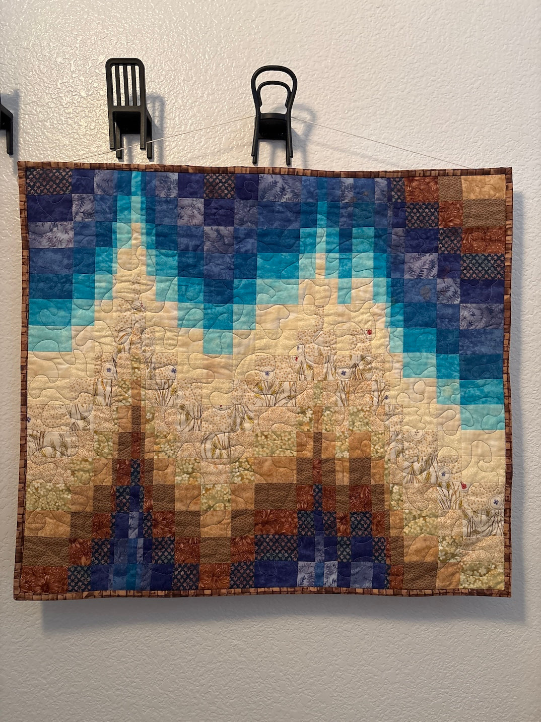 Bargello Machine quilted Wall Hanging