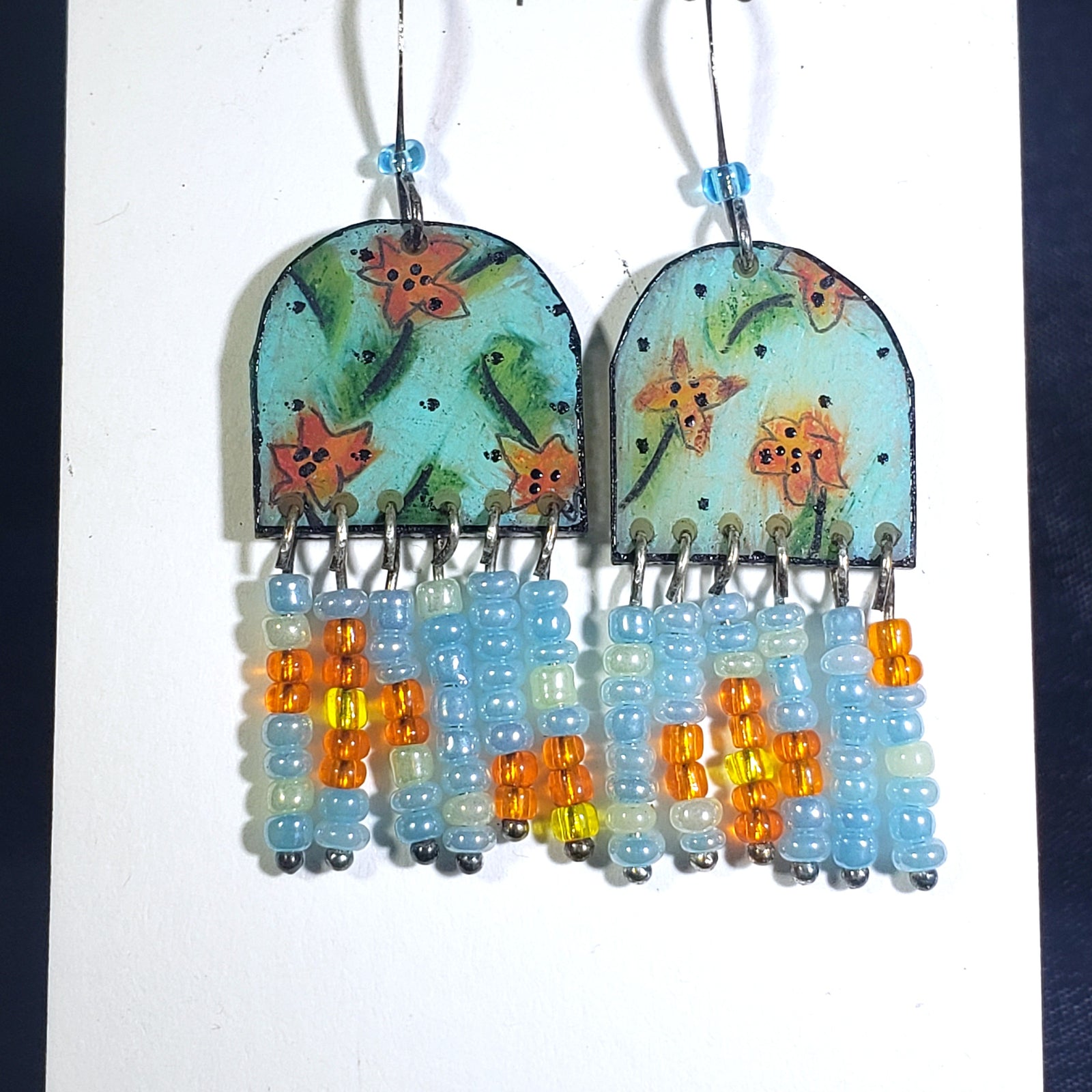 Beaded Floral earrings