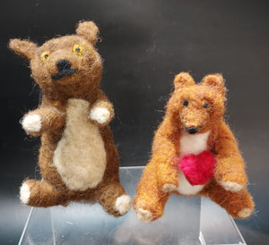 Needle-Felted Bear with Heart- Sun. 2.8.26 @ 10:30A