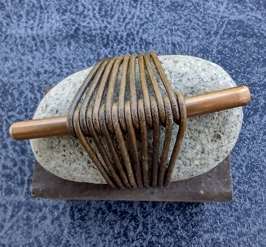 Beige/Brown/CopperTube Wrapped Stone