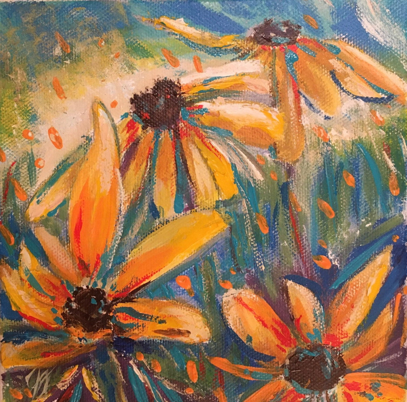 Black-Eyed Susan--Acrylic