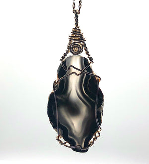 Black Agate wired necklace