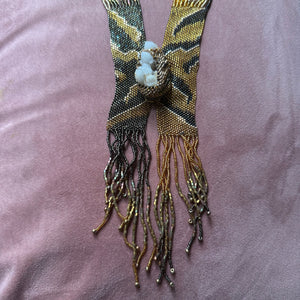 Black and Gold Quartz Necklace