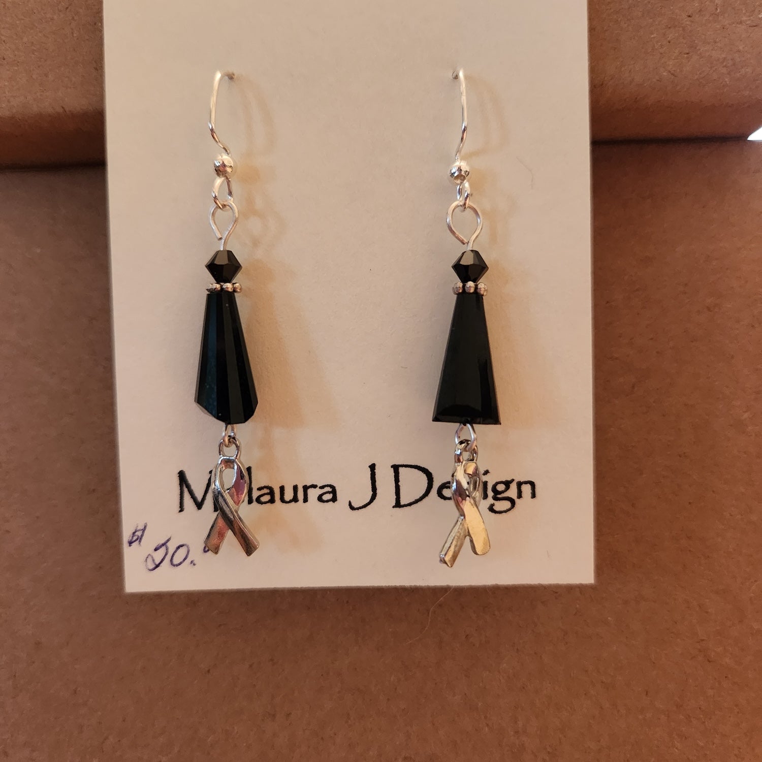 Black crystal Earrings