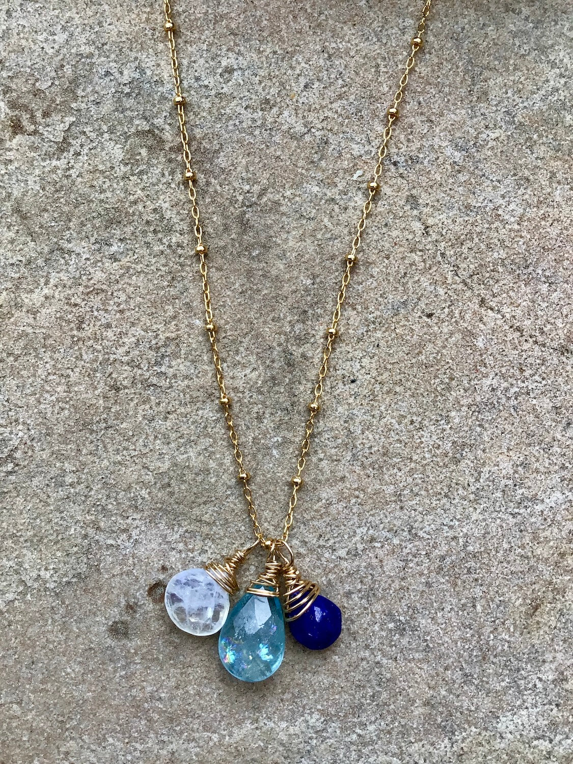 Blue Skies and Clouds Necklace -DB 14