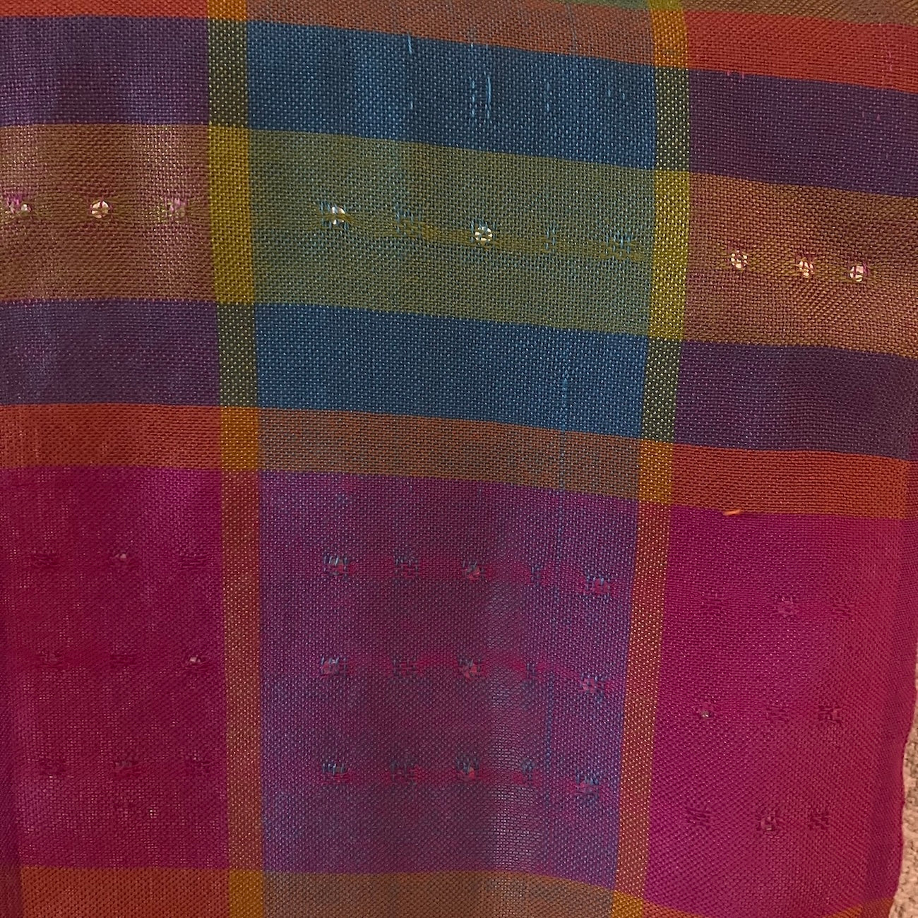 Blue, Green, Magenta weaving