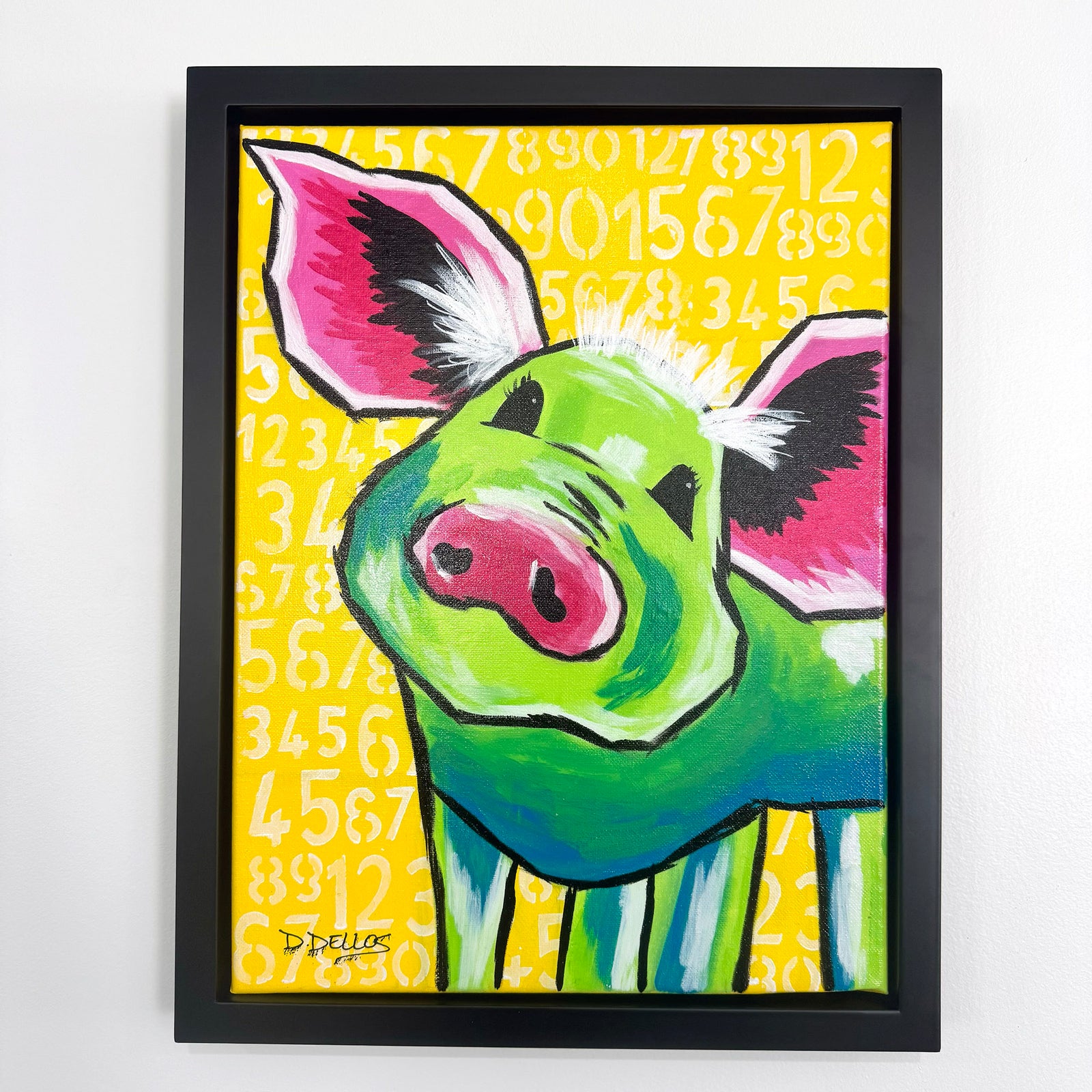 Bold Piggie_framed