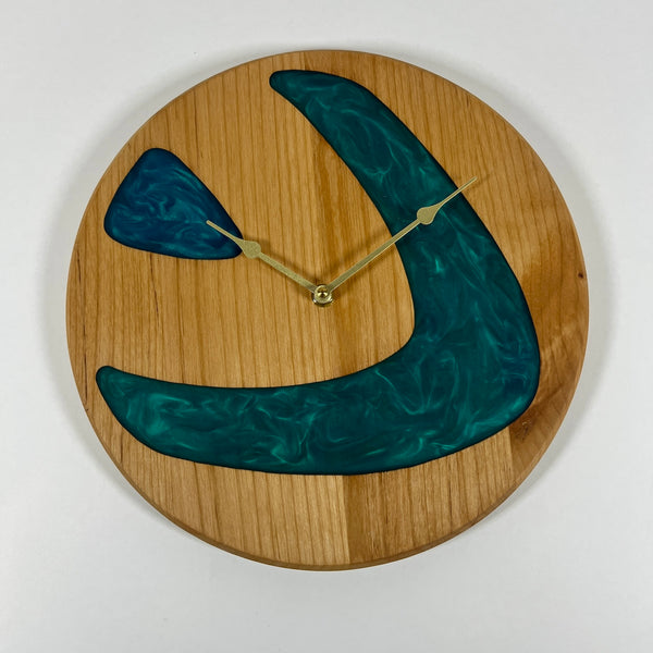 Boomerang Swoosh Wall Clock - Blue Moose Art Gallery