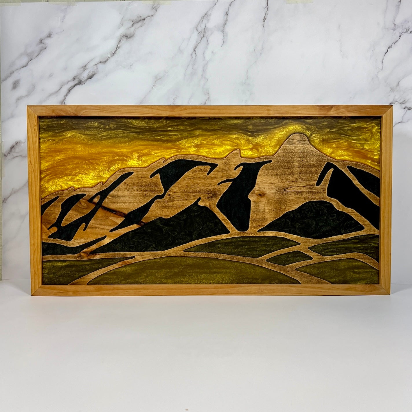 Boulder Flatirons in Black & Gold