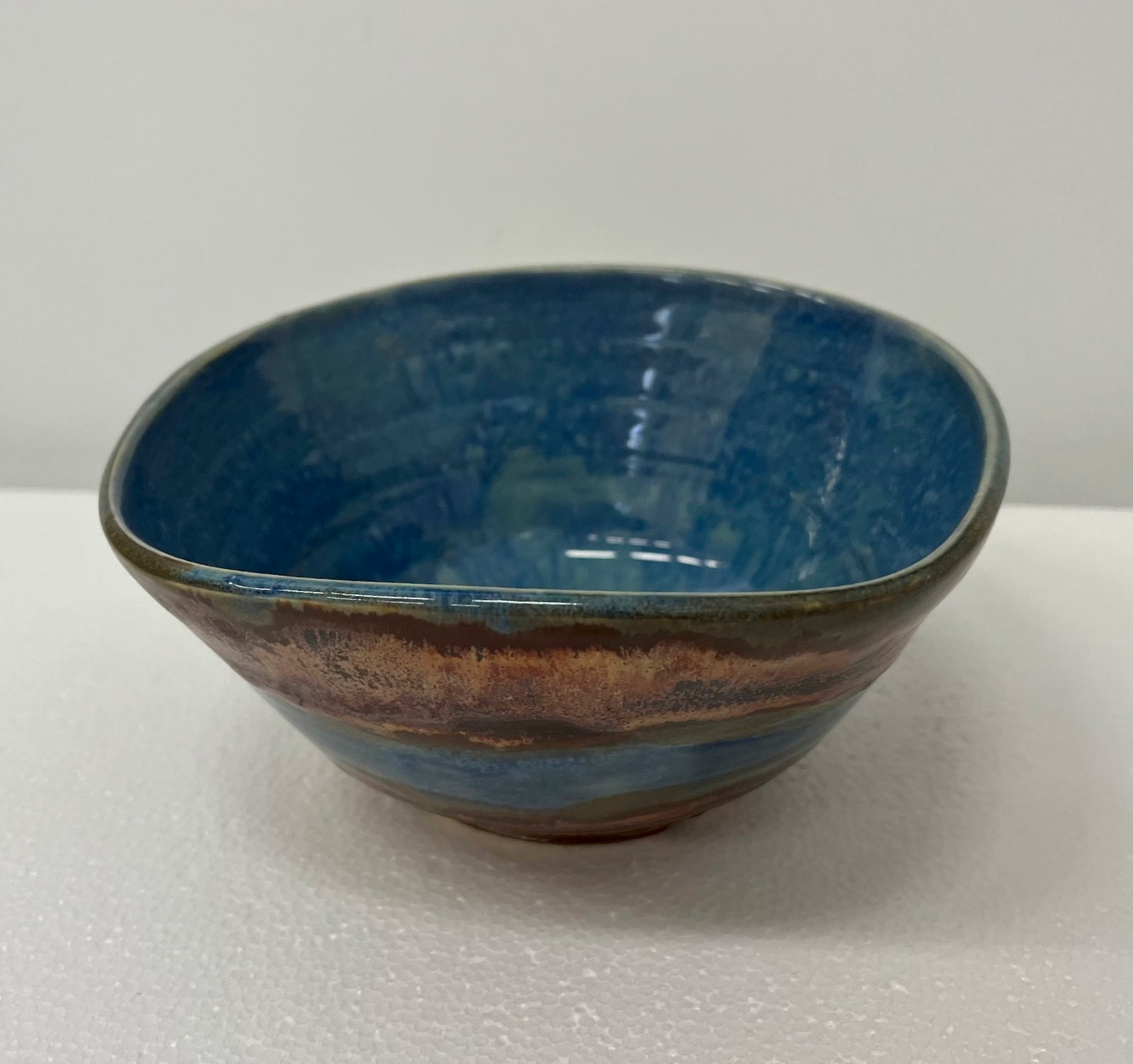Bowl 6.5x3. blue-copper
