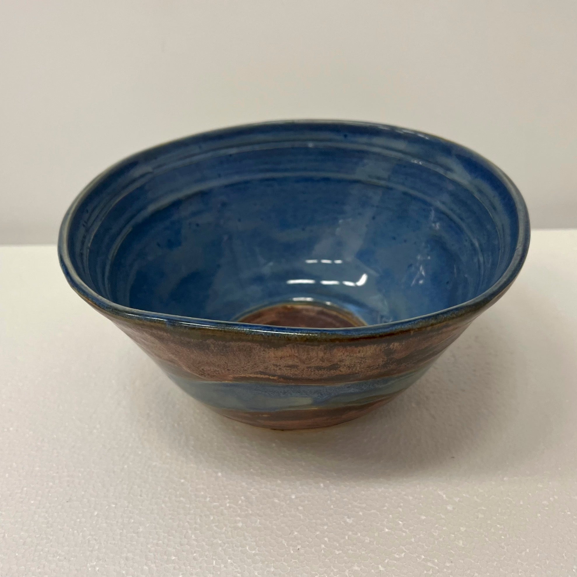 Bowl 7.5x3.75 blue-copper