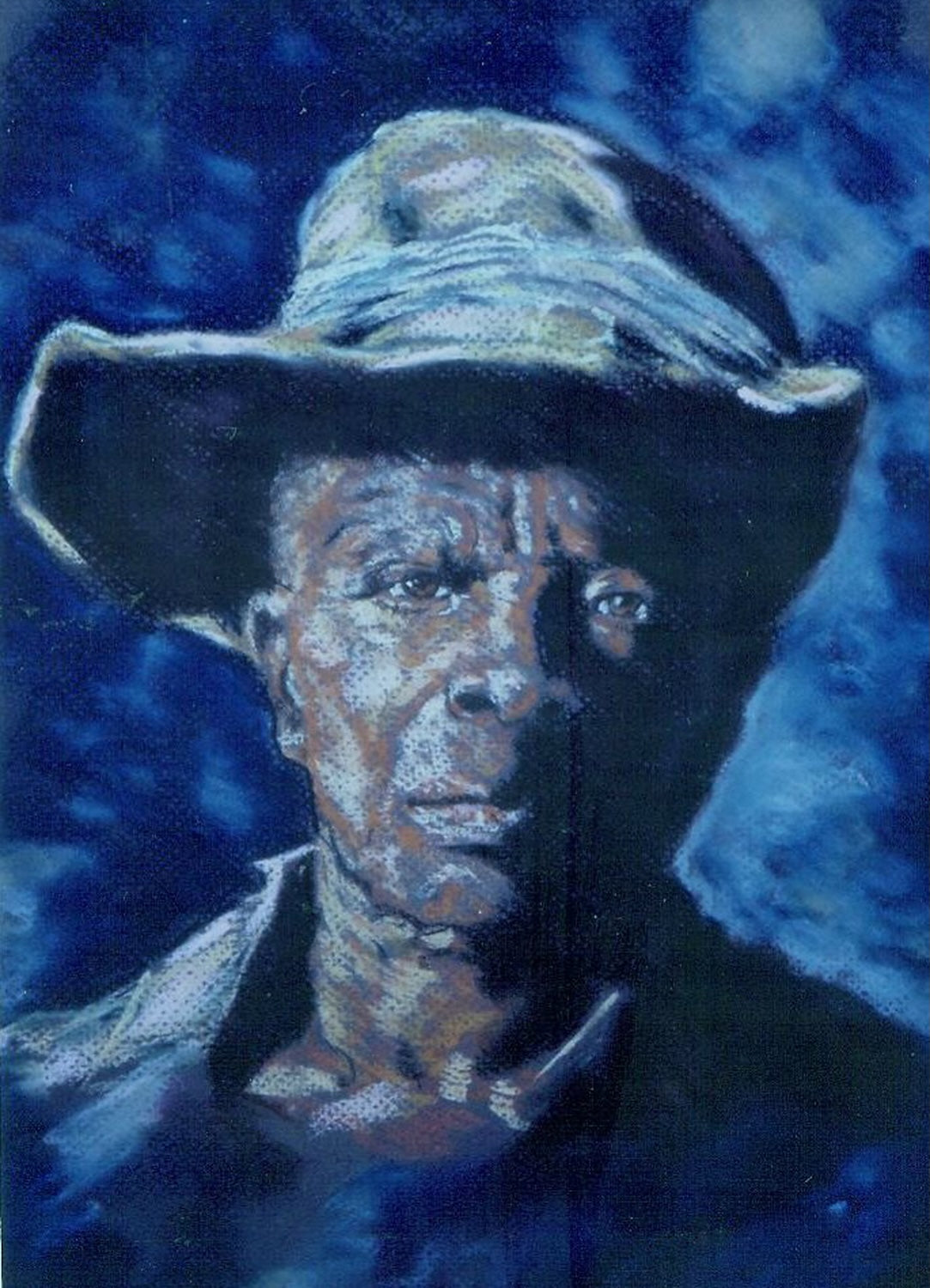 Buffalo Soldier in Blue-Ready to Frame Print