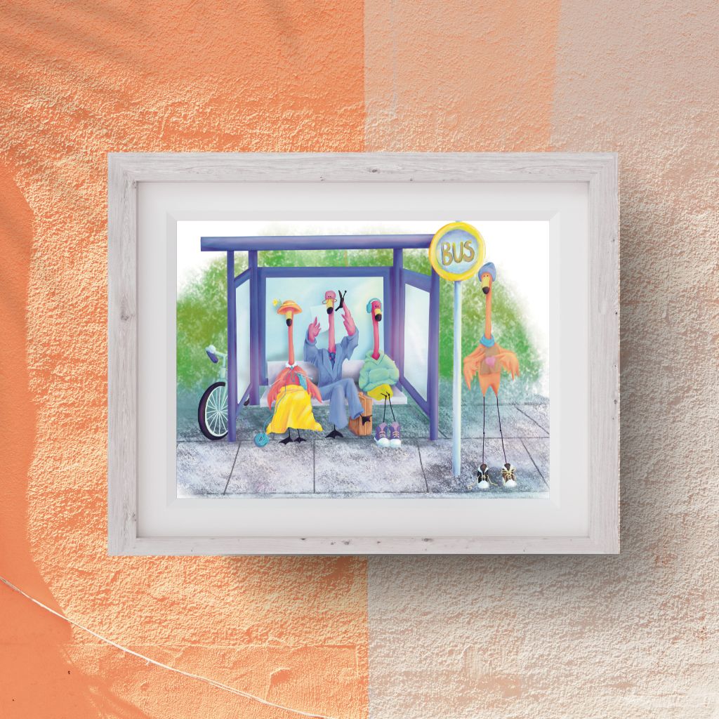 Bus Stop Framed Print