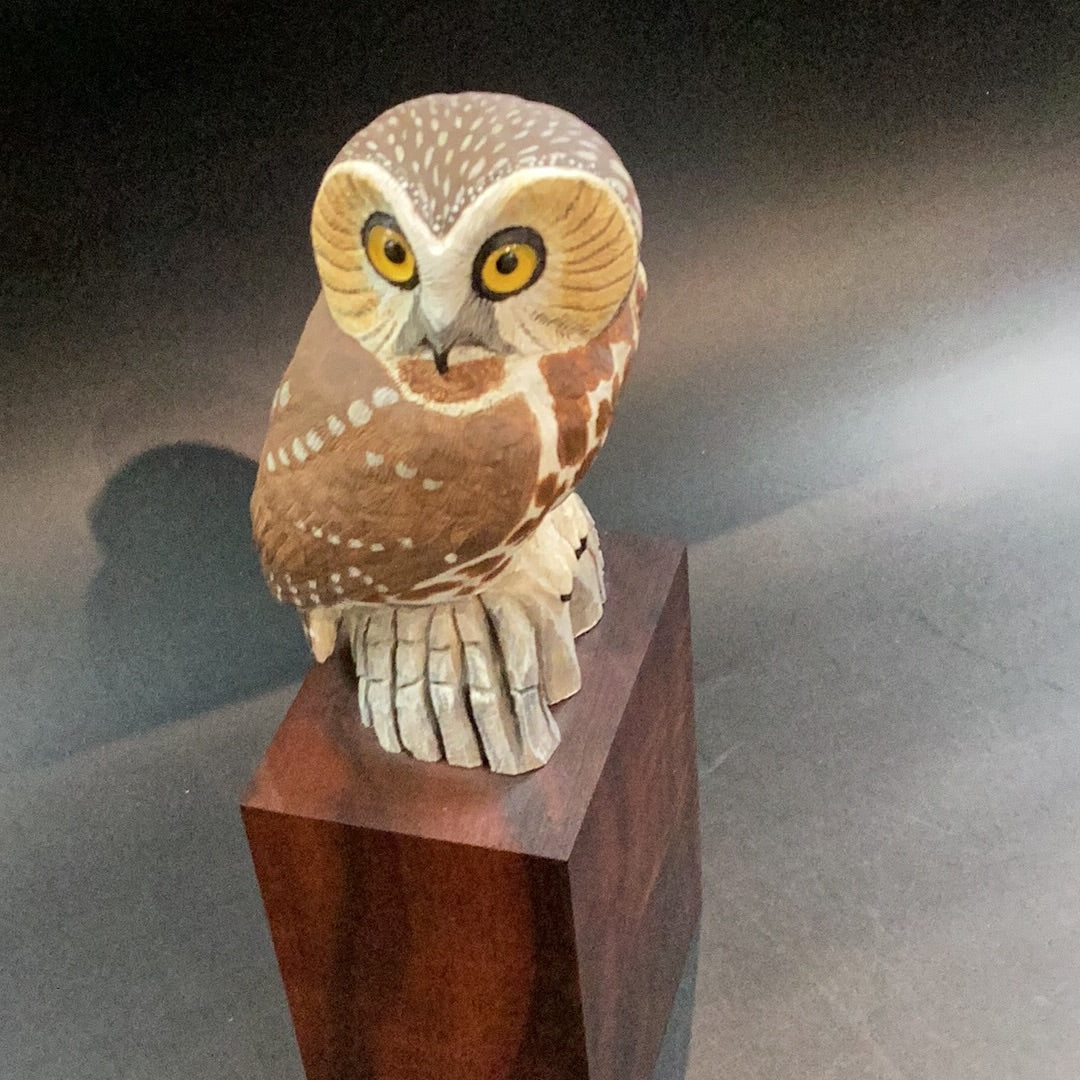 Saw Whet Owl Carving