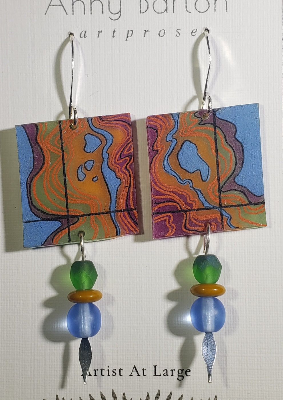 C38 Journey Square earrings