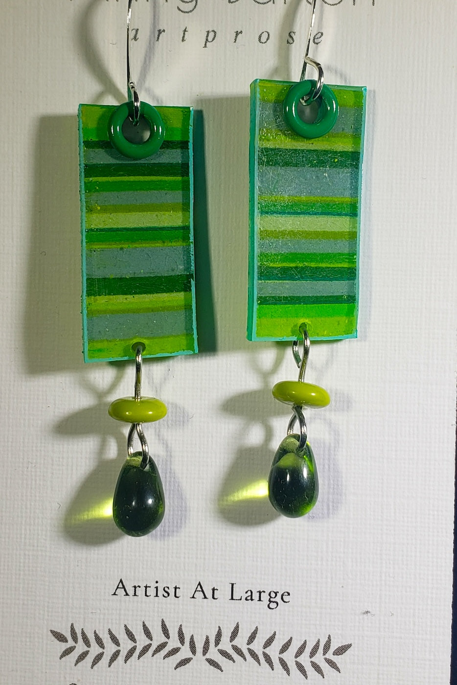 C48 Green Colorbar earrings