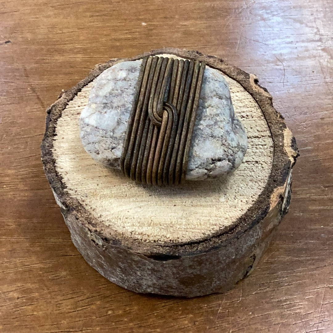 Leather Wrapped Rocks $15