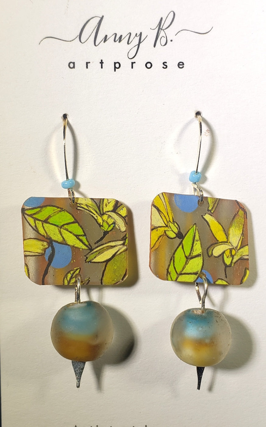 C80 Forsythia earrings #1