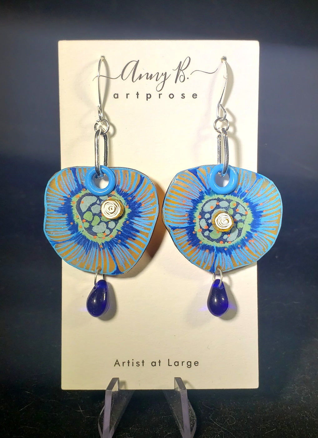 C82 Blue Anemone earrings
