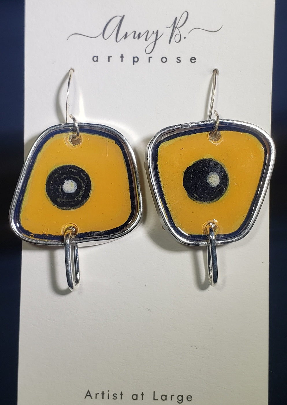 C91 Mid Century River Stone earrings #4