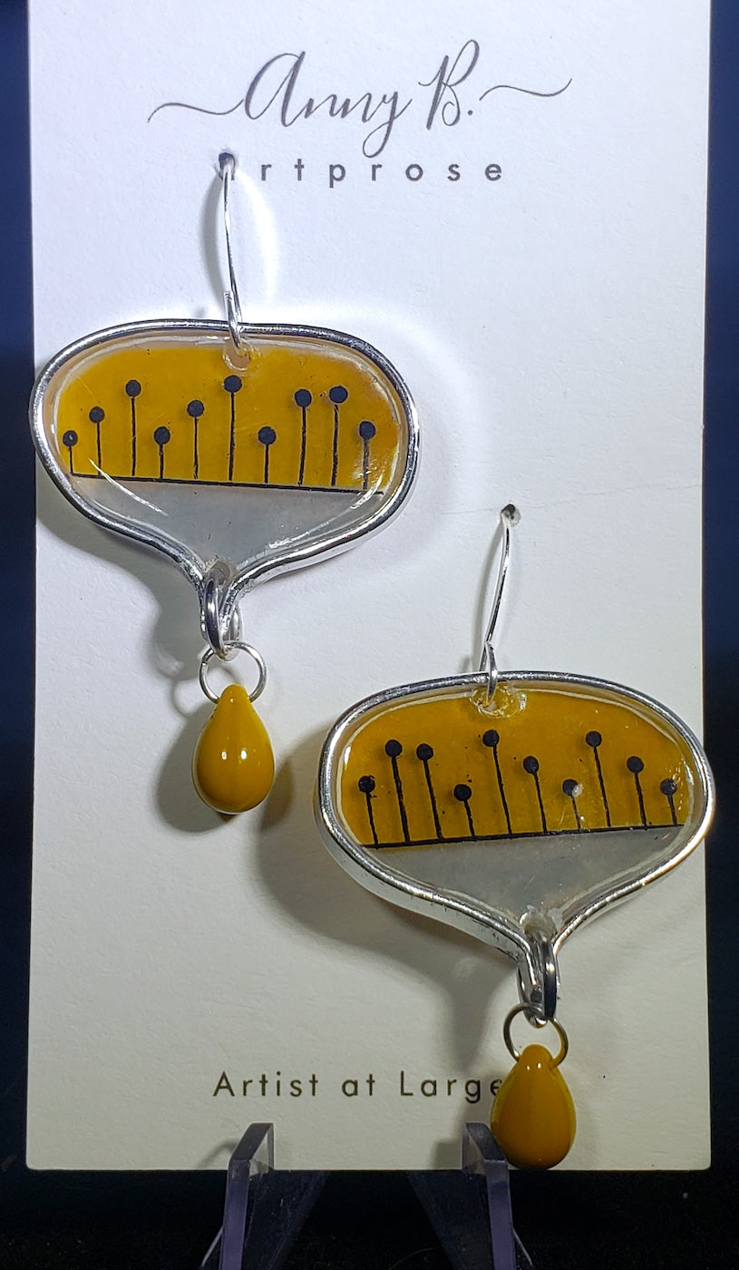 C94 Mid Century River Stone earrings #7