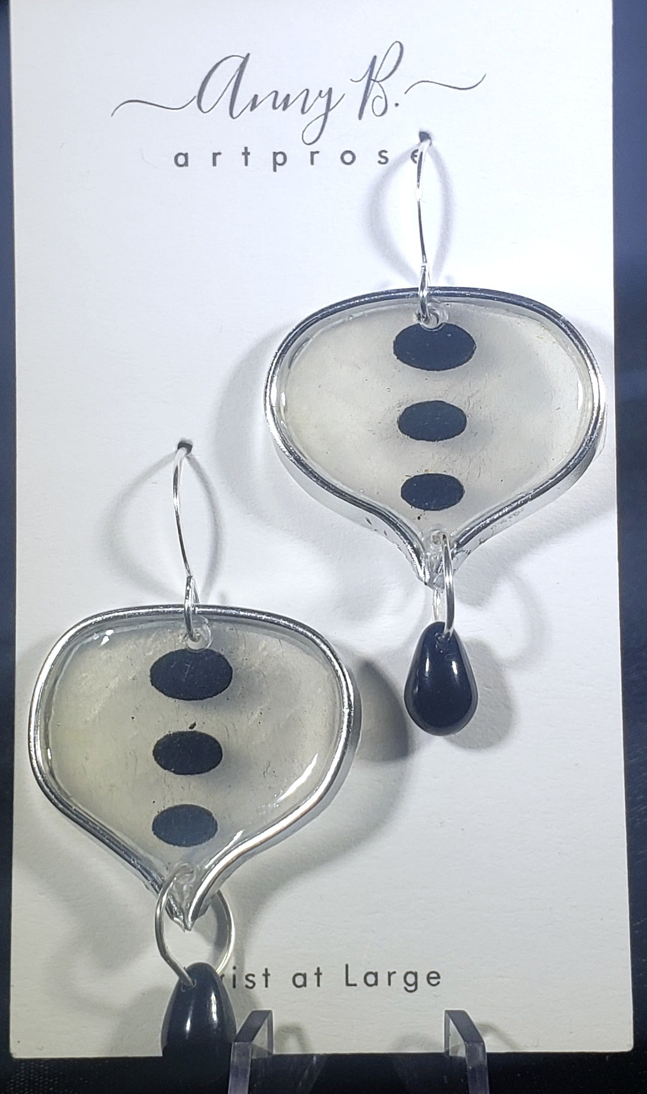 C98 Black Drop earrings