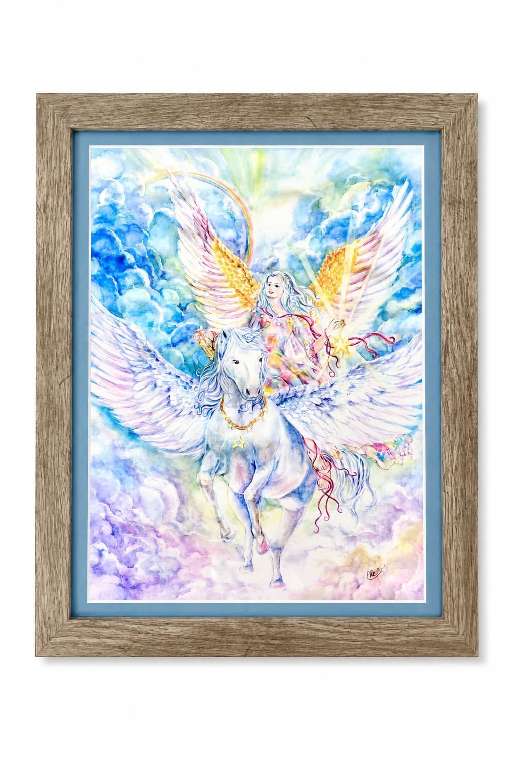 Star-Bearer & Unicorn Framed Print • Online Exclusive