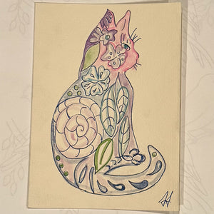 Spring Break Art Class: Wings & Whiskers: Creative Design Patterned Art Cards  (Ages 5+) Mon. 3.16.26 @ 1P