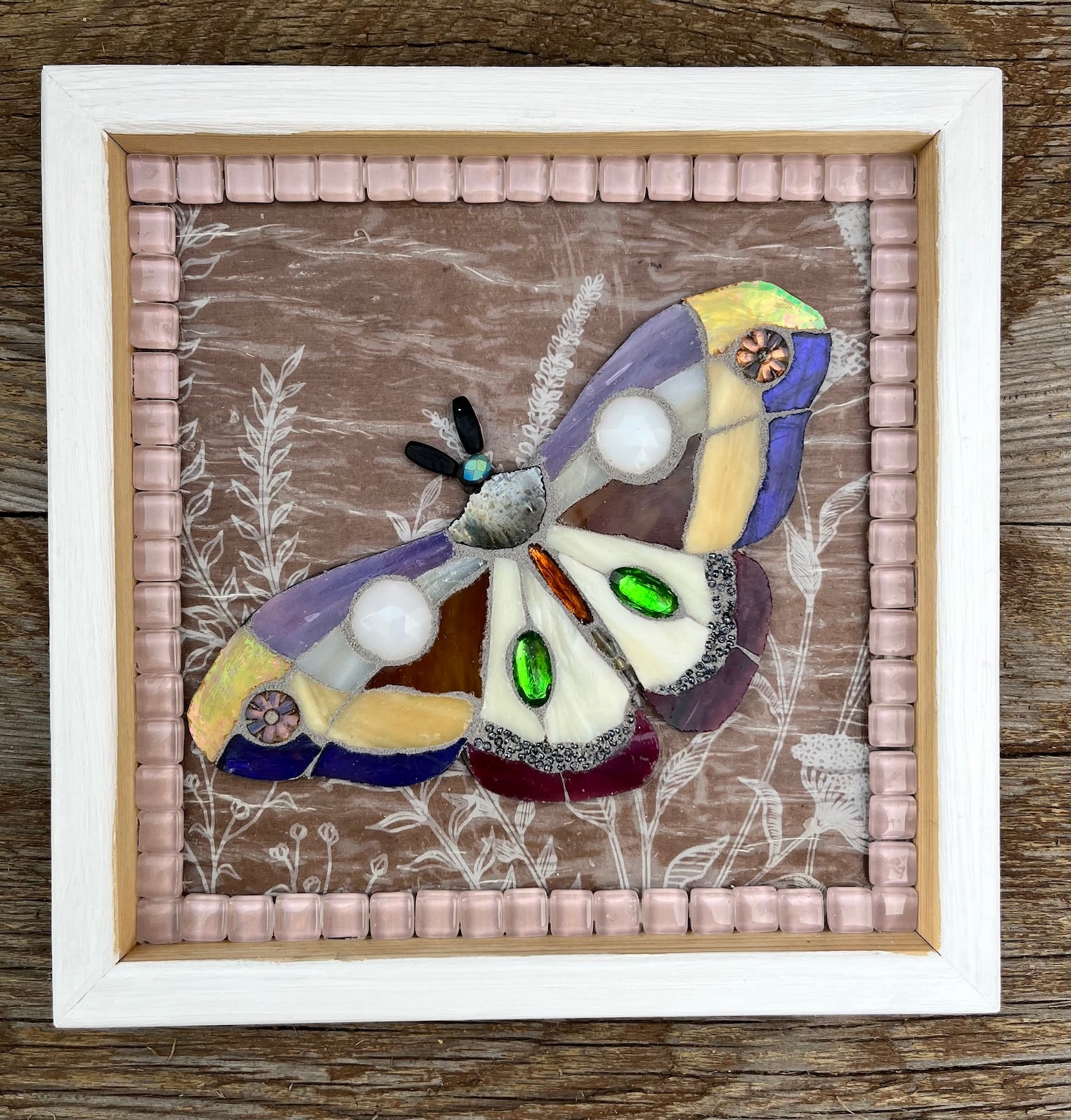 Cecropia Moth Mixed Media Art G8