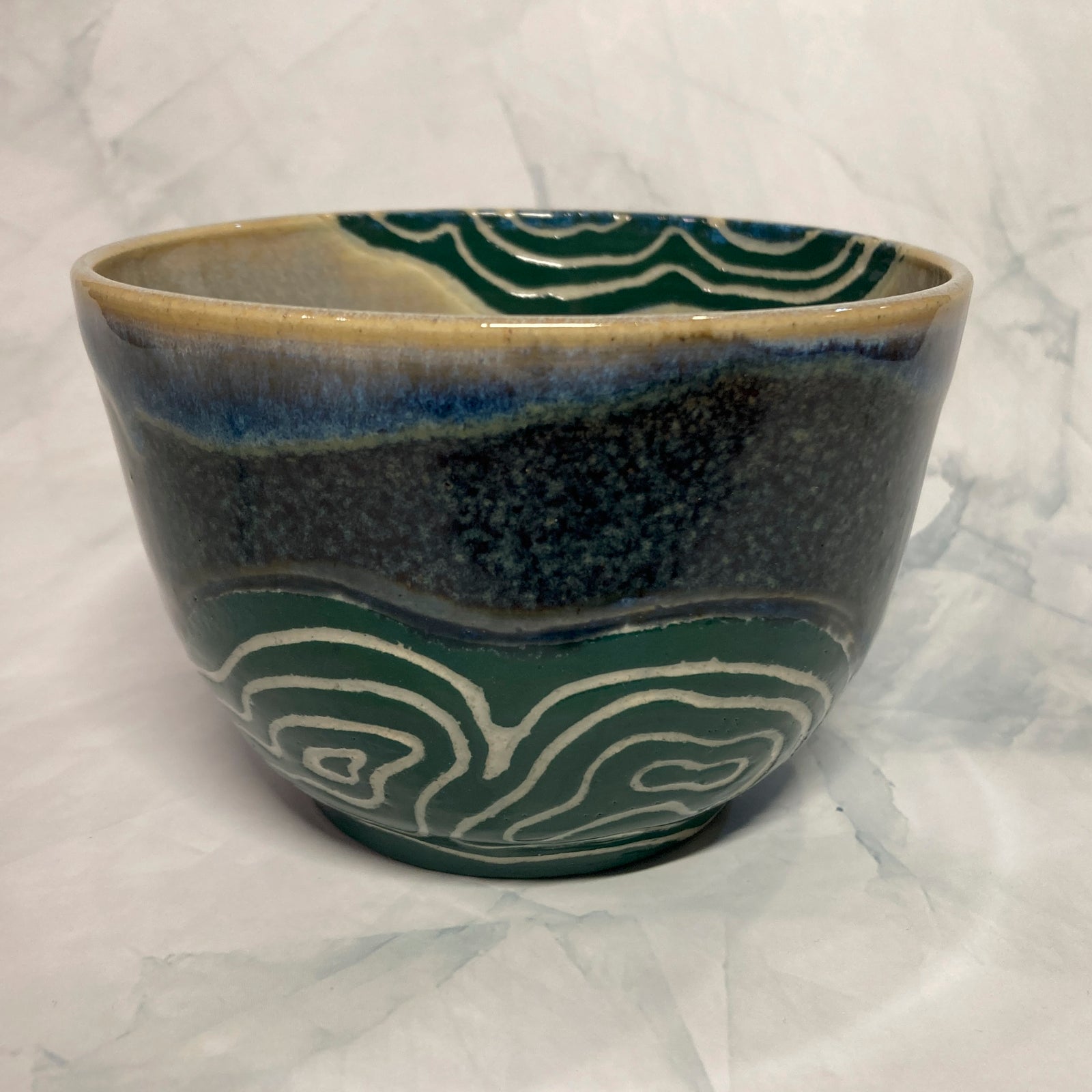 Ceramic bowl_Mountains_topo lines