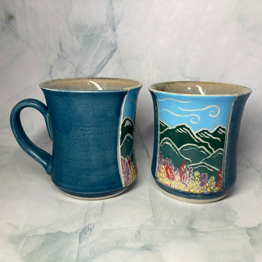 Ceramic mug_Meadows_alpine wild flowers