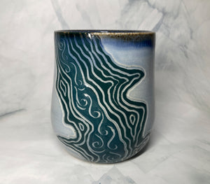 Ceramic mug_Streams_river valley topo