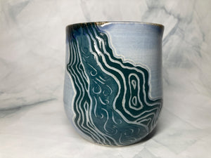 Ceramic mug_Streams_river valley topo