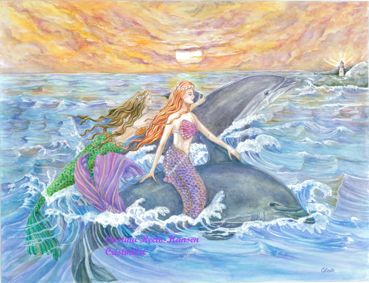 Cerista and Hartiss, 8x10 inches art print