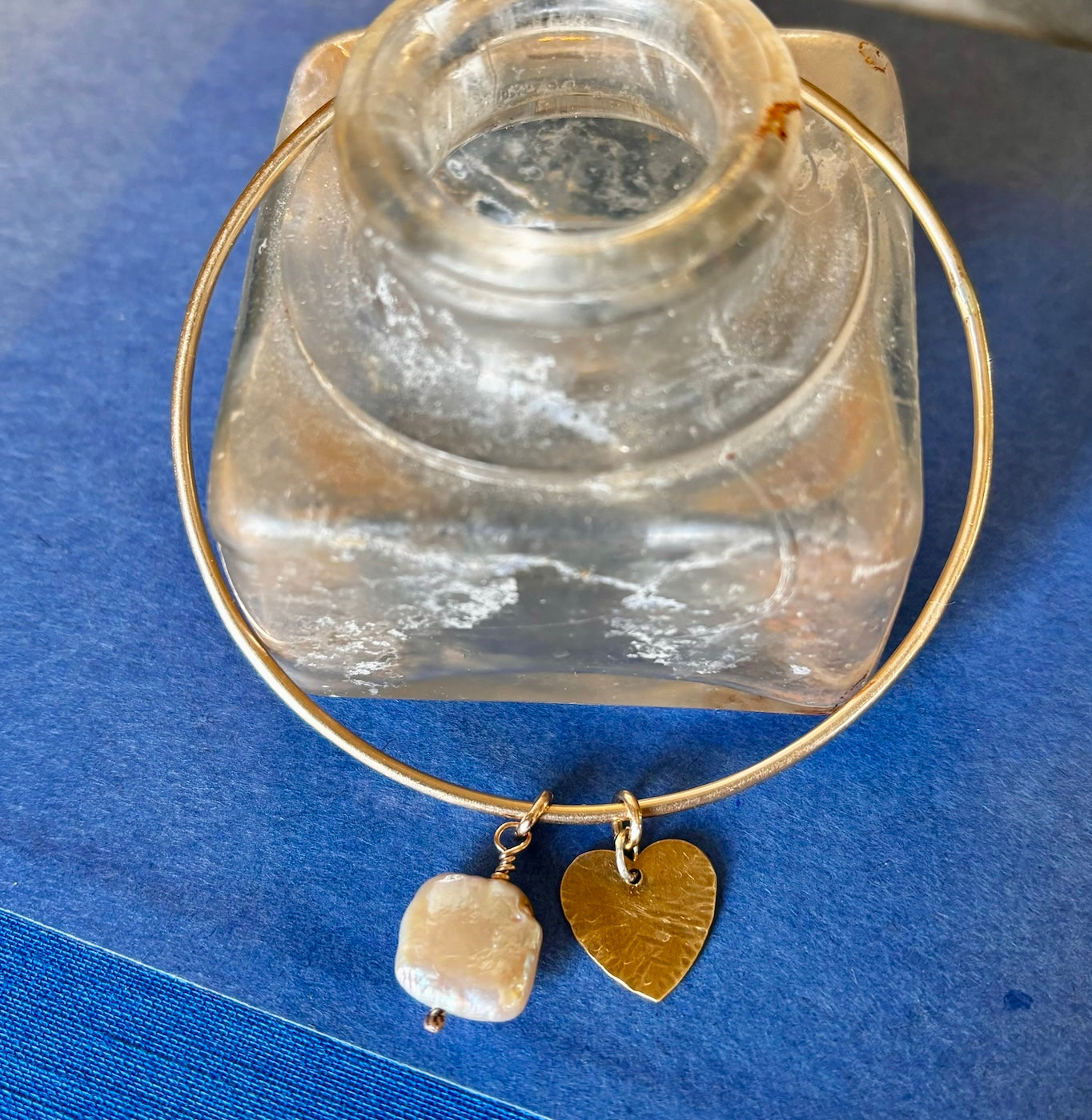 Charmed - 14K Gold Fill and Pearl Bangle