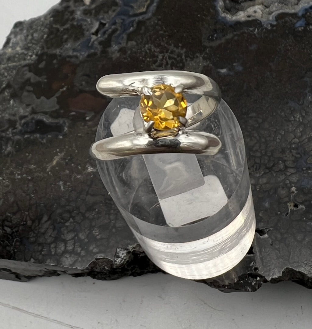 Citrine Bypass Ring