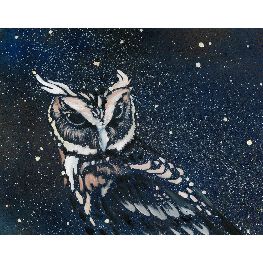 Celestial Guardian - Giant Scops Owl Print