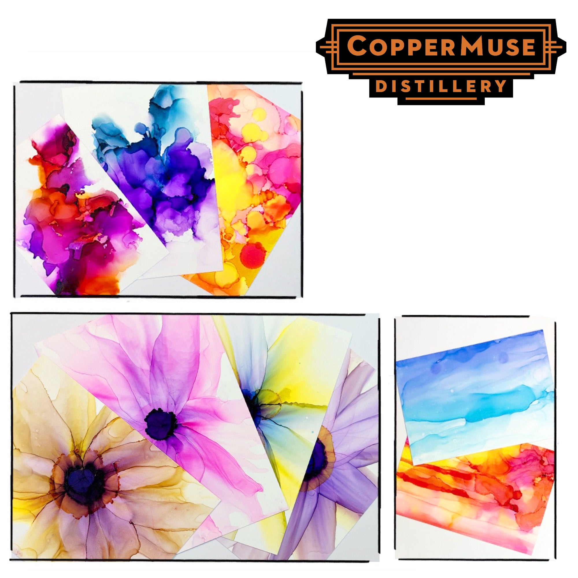 Intro to Alcohol Inks at Coppermuse Distillery - Thurs. 2.29.24 @ 6P