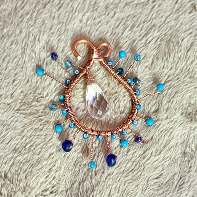 Crystal Suncatcher in Blue