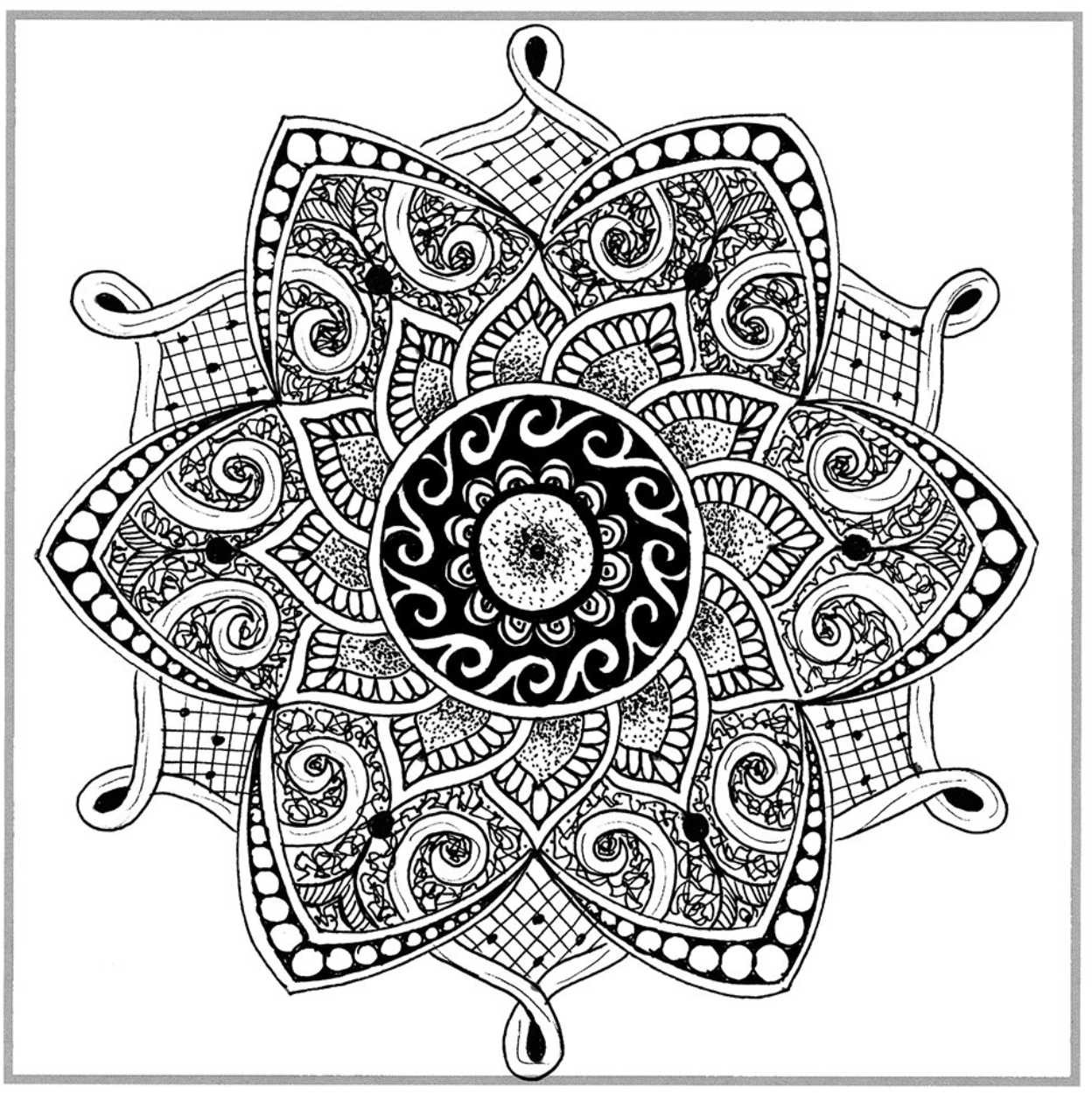 Curves & Spirals - Drawing with Mandalas On-Demand Art Class