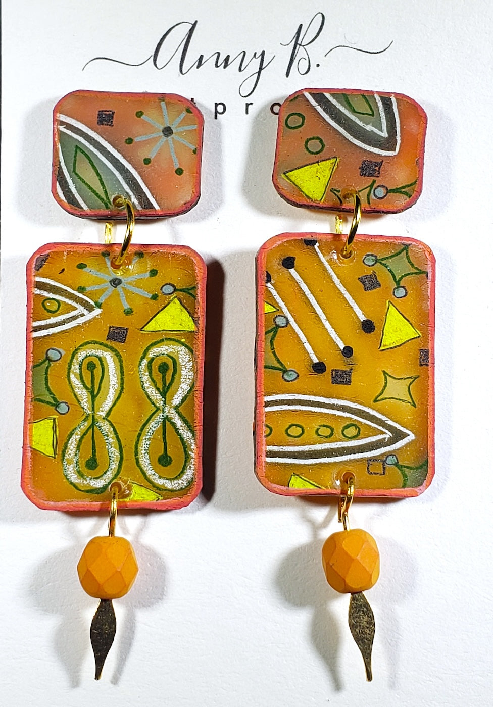 D08 Atomic earrings