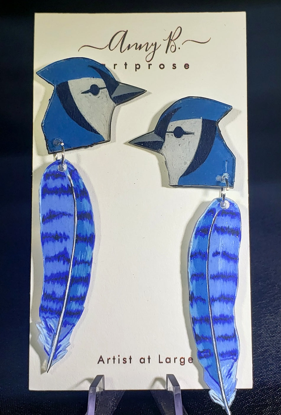 D15 Blue Jay earrings