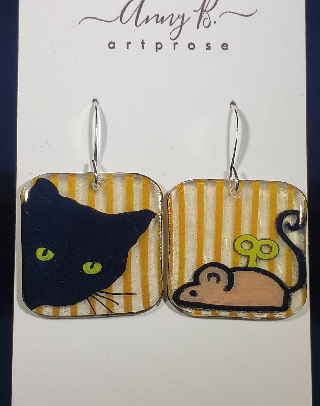 D26 Cat & Mouse earrings