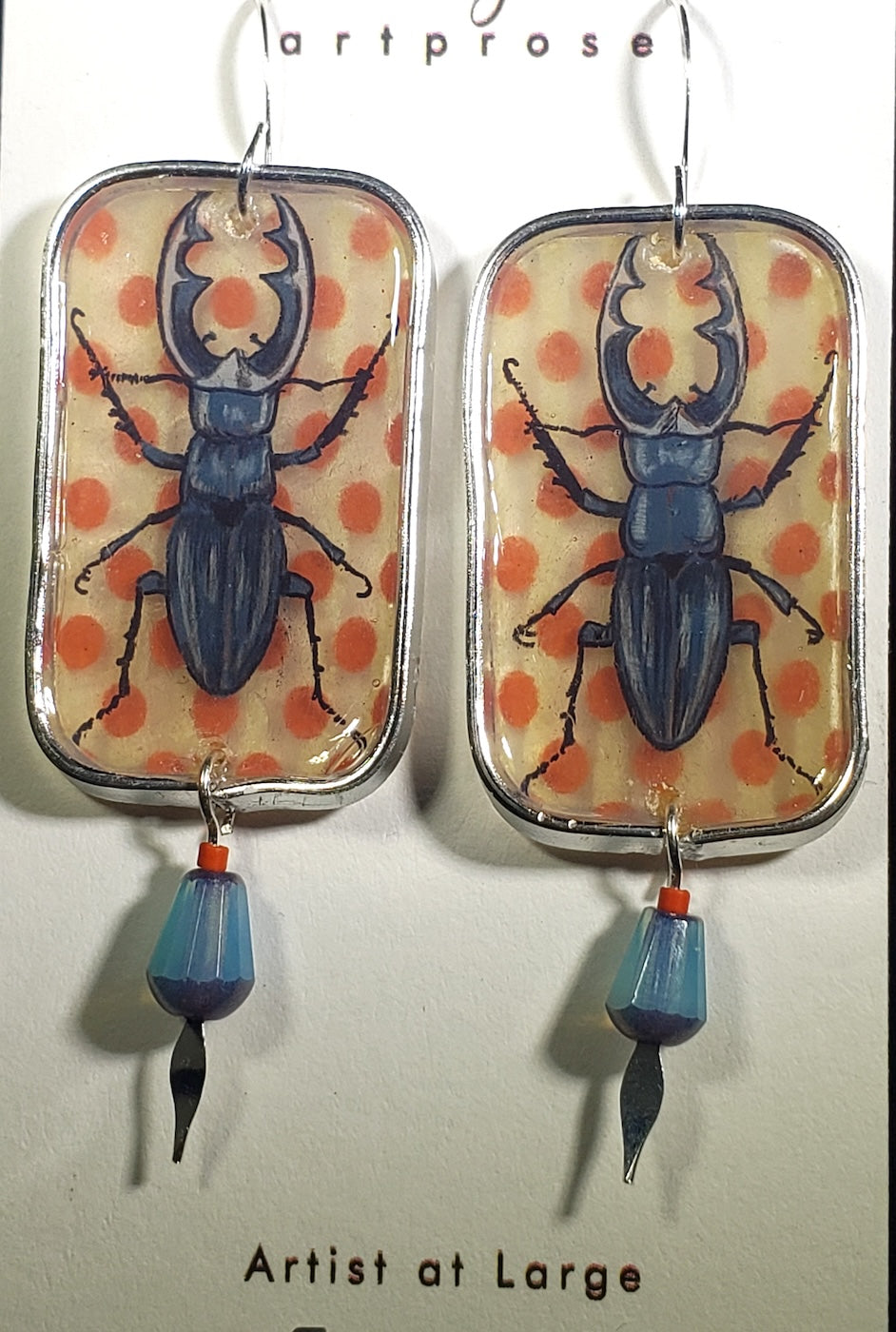 D29 Stag Beetle earrings
