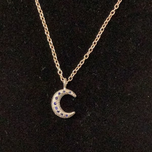 Necklace Sapphire Crescent