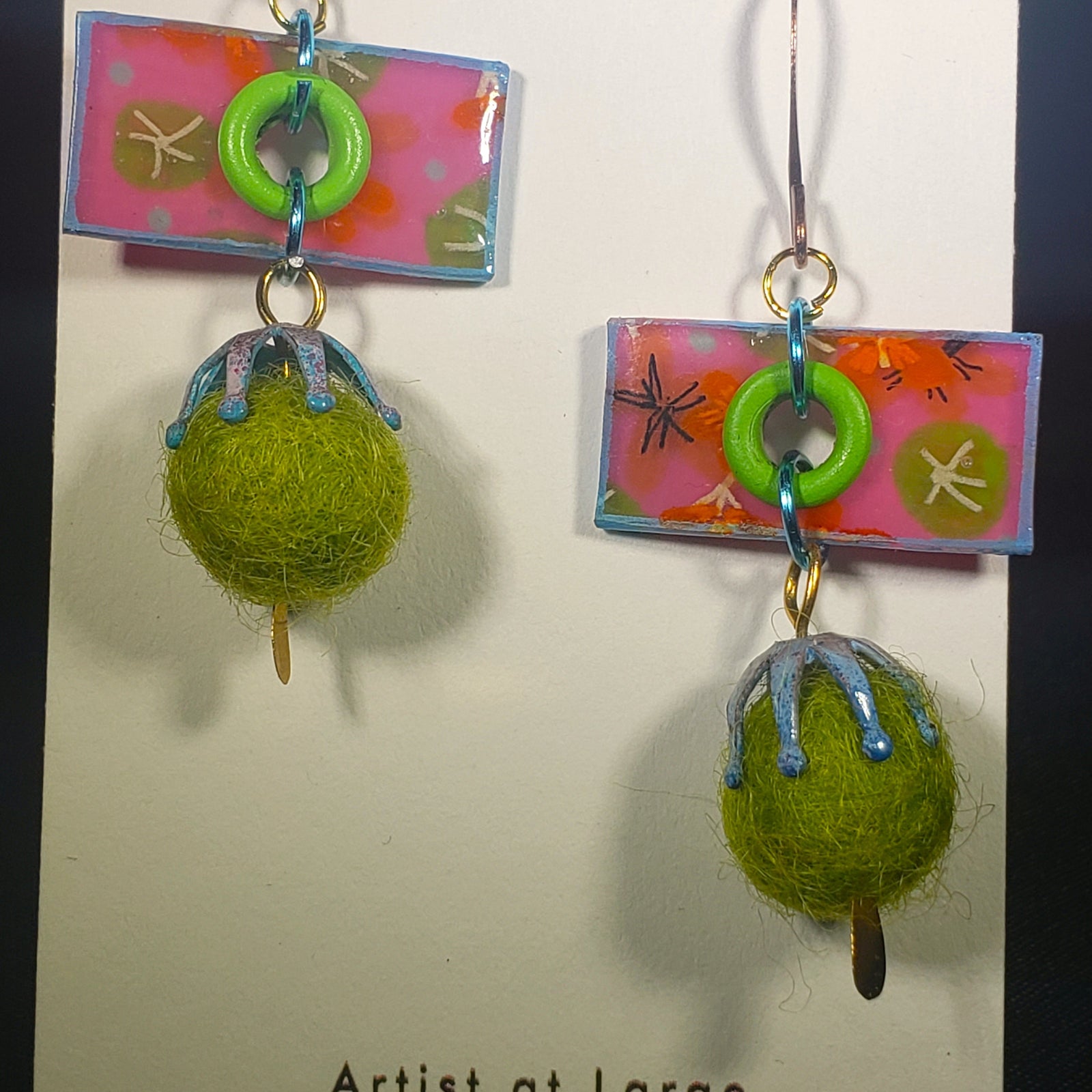 D30 Nasturtium earrings #1