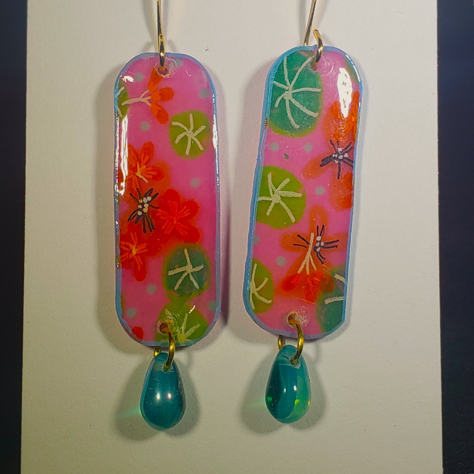 D31 Nasturtium earrings #2