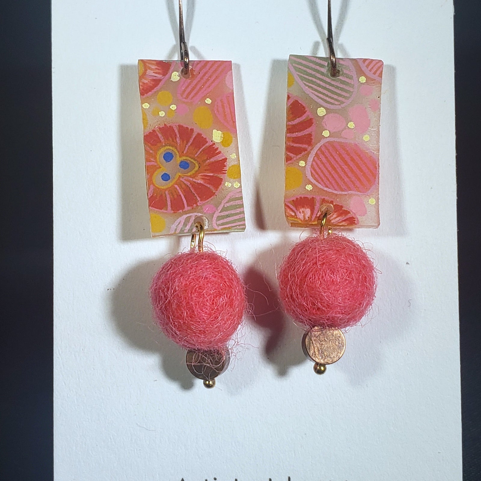 D39 Fuzzy Blossom earrings